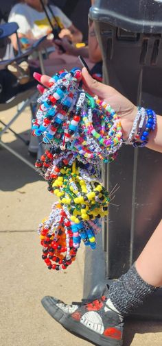 twenty one pilots bracelets! you get five bracelets per order! i put in a lot of work for my bracelets and i would appreciate your support so much <3 if you have any questions, don't hesitate to ask! Kandi Cuff Patterns, Twenty One Pilots Aesthetic, Diy Kandi Bracelets, Diy Kandi, Kandi Kid, Kandi Ideas, Kandi Cuff, Friendship Bracelets With Beads, Scene Outfits