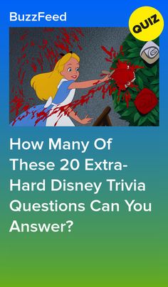 a cartoon character with the title how many of these 20 extra - hard disney trivia questions can you answer?