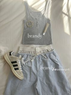 Summer Outfits Brandy Melville, Fitted Summer Sleepwear In Coquette Style, Brandy Melville White Tank Top, Brandy Melville Tops Tanks, Brandy Melville Tank Top, Auto Mechanic, Beach Pants, Outfit Layout