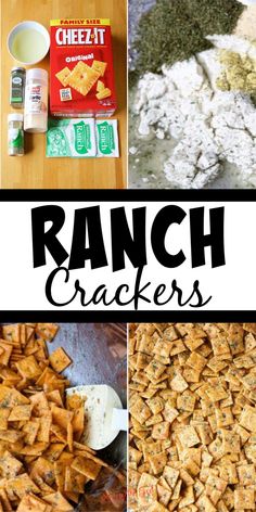 ranch crackers collage with text overlay