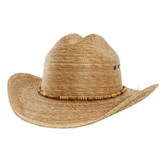 Galveston Palm Straw Side View Western Hat Bands For Kentucky Derby Vacation, Southern Style Straw Hat With Short Brim For Beach, Western Style Hat Bands For Kentucky Derby, Southern Style Short Brim Straw Hat For Beach, Western Straw Hat With Short Brim, Luxury Adjustable Straw Cowboy Hat, Western Style Natural Straw Hat For Kentucky Derby, Country Style Toquilla Straw Hat For Rodeo, Rustic Straw Hat Bands For Vacation