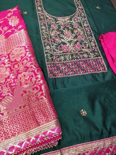 ATHARVA Hand Embroidere Salwar Kameez With Beautiful Neck | Etsy Semi-stitched Green Embroidered Fabric With Self Design, Pink Chanderi Kurta With Pallu Detail, Transitional Embroidered Pink Kurta, Designer Mulmul Kurta With Pallu, Mulmul Anarkali Set With Self Design For Festivals, Pink Art Silk Kurta With Resham Embroidery, Pink Resham Embroidered Art Silk Kurta, Semi-stitched Mulmul Salwar Kameez With Pallu, Semi-stitched Kurta With Pallu In Mulmul