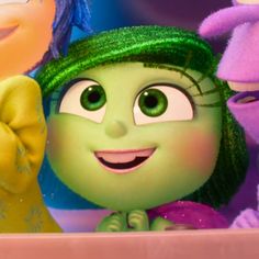 the characters from inside out are smiling