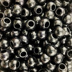 400 Bulk Glossy Black Acrylic Large Hole Beads 10mm with 4.8mm Large Hole Hair Beading, Rosary Making, Metallic Christmas, Christmas Mix, Craft Beads, Large Hole Beads, Matte Metallic, Macrame Bracelet, Beading Projects