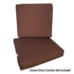 a brown cushion is shown with the words cover only cushion not included