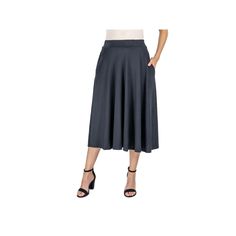 Flowy and flirty, this women's solid pleated midi skirt from 24Seven Comfort Apparel is the perfect addition to any wardrobe! Flowy and flirty, this women's solid pleated midi skirt from 24Seven Comfort Apparel is the perfect addition to any wardrobe!Click on this WOMEN'S GUIDE to find the perfect fit and more! Pull-on design Jersey construction Pleated hem 2 pockets UnlinedFIT & SIZING 30 1/4-in. length High-rise elastic waistband Maxi lengthFABRIC & CARE Polyester, spandex Machine wash Importe Pleated Midi Skirt, Fabric Care, Midi Skirt, Perfect Fit, Wardrobe, Black, Color