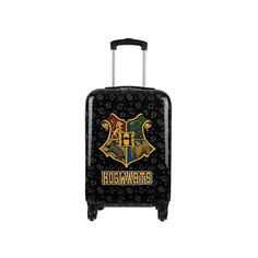 Your Harry Potter fan will love showing off their style as they travel with this Harry Potter Crest 20-inch carry-on hardside spinner luggage. Your Harry Potter fan will love showing off their style as they travel with this Harry Potter Crest 20-inch carry-on hardside spinner luggage. FEATURES 1 side zipper pockets 2 compartments 20-in. telescoping handleDETAILS Overall dimensions: 21"H x 13.75"W x 8"D Case dimensions: 19.5"H x 13.75"W x 8"D Body: ABS Lining: polyester Weight: 3 lbs. Zipper clos Black Luggage With Case For Travel, Diy Harry Potter Luggage, Hogwarts Suitcase, Harry Potter Luggage Cart, Black Travel Luggage With Case Included, Harry Potter Cross Body Bag, Harry Potter Luggage, Harry Potter Crest, Luggage Black