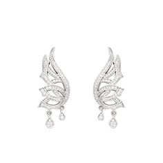 Elegant Pierced Butterfly Jewelry, Elegant Butterfly Earrings For Formal Occasions, Silver Butterfly Fine Jewelry Earrings, Silver Butterfly Earrings Fine Jewelry, Sterling Silver Butterfly Earrings Fine Jewelry, Elegant Silver Butterfly Earrings, Elegant Single Butterfly Earring, Silver Butterfly Earrings For Formal Occasions, Elegant Winged Earrings For Gift