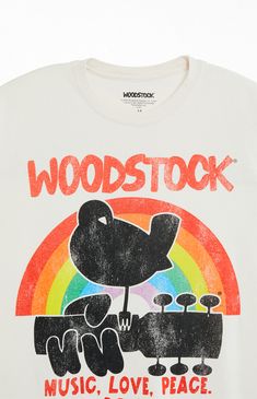 Festival Tshirt Design Ideas, Woodstock Concert, Woodstock Music, Festival T Shirts, Snoopy Images, Retro Graphics, Embroidery Gifts