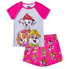 PRICES MAY VARY. Officially Licensed Nickelodeon Paw Patrol Toddler and Little Girl Clothes Cool and Stylish Nickelodeon Paw Patrol Short Sleeve T-Shirt and Shorts Set for Toddler and Little Kids. The Ideal Paw Patrol Girls Shorts Sets Contains One Pink Marshall, Rubble and Skye Print Short Sleeve Tee and One Matching Allover Print Shorts Dress Your Little Girl in This Adorable 2 Piece Set Featuring Her Favorite Paw Patrol Characters; Marshall, Rubble and Skye! Available in Sizes as 2T Girls Clo Pink Cotton Character Print Sets, Pink Cotton Sets With Character Print, Cute Sets With Character Print For Playwear, Cute Character Print Playwear Sets, Cute Playwear Sets With Character Print, Cute Pink Character Print Sets, Pink Short Set For Playwear, Pink Character Print Sleepover Sets, Pink Character Print Sets For Sleepover