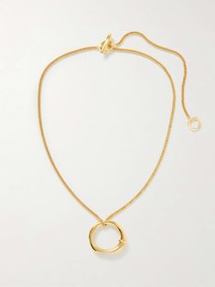 Yellow Gold Metal Necklace With Detachable Pendant, Timeless Gold-tone Metal Necklaces, Timeless Gold-tone Metal Necklace, Minimalist Round Brass Chain Necklace, Minimalist Polished Brass Necklaces, Modern Gold Plated Round Pendant Necklace, Modern Yellow Gold Open Circle Necklace, Modern Gold Open Circle Necklace, Yellow Gold Polished Metal Necklace