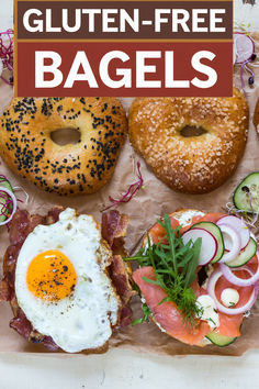 These homemade gluten-free bagels are delightfully chewy and dense. Loaded with your favorite toppings, these easy artisan bagels are the best gluten-free bagels you’ll ever taste. Plus, they’re dairy-free and can easily be made vegan. Homemade Gluten Free Bagels, Air Fryer Gluten Free, Everything Bagels, Gluten Free Bagels, Bagel Recipe, Homemade Gluten Free