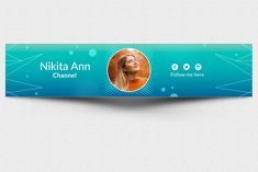 a blue banner with an image of a woman's face and the words nitta ann channel below it