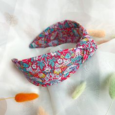 Handmade Womens Hair Accessory | Nine Designs  Womens hair accessory in a classic Liberty London Strawberry Thief print fabric. Whether its a treat for yourself or a gift for a loved one, our headbands are the perfect finishing touch to any outfit. View our full range of knot hairbands here: https://etsy.me/2LIlGCp View our satin lined headbands here: https://etsy.me/3tRGhVg - ABOUT - All our headbands are handmade, and designed for comfortable all-day wear. They are made from a super flexible base band which can be adjusted according to the size of your head. This also means our headbands wont pinch your head, so no more headband headaches! Please note, as all headbands are made to order the pattern placement and embellishments may differ slightly from the images. Thank you so much for vi Red Hairband, Morris Print, Womens Hair, Strawberry Thief, Liberty London, London Print, Head Accessories, Head Band, Turbans