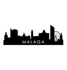 a black and white skyline with the word'malga'in front of it