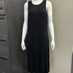 Women's West Loop Midi Dress (Black) - Size Xl Casual Black Sleeveless Maxi Dress, Black Longline Maxi Dress For Summer, Black Stretch Longline Midi Dress, Black Stretch Maxi Dress For Spring, Casual Black Knee-length Midi Dress, Black Longline Dress For Spring, Black Longline Dresses For Spring, Black Stretch Longline Maxi Dress, Black Longline Midi Dress For Summer