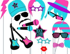 an image of rock star photo booth props