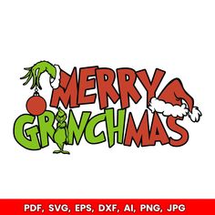 merry grouchmas with the grin on it's face and green letters