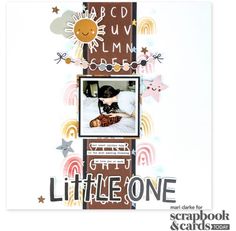 a scrapbook page with an image of a little one