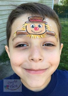 Face Painting Scarecrow, Pumpkin Patch Face Painting, Harvest Festival Face Painting, Face Paint Fall Festival, Fall Themed Face Paint, Face Painting Fall Festival