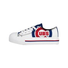 Show off your Chicago Cubs pride wherever you go with these Platform canvas shoes by FOCO. They feature bold details of the team's logo across the side and on the tongue. These comfy sneakers are perfect for repping your Chicago Cubs in style.Show off your Chicago Cubs pride wherever you go with these Platform canvas shoes by FOCO. They feature bold details of the team's logo across the side and on the tongue. These comfy sneakers are perfect for repping your Chicago Cubs in style.PRODUCT FEATUR Sporty Low-top Canvas Shoes With Embroidered Logo, Sporty Canvas Shoes With Logo Print, Sporty Canvas Sneakers With Logo, Low-top Canvas Shoes With Letter Print For Streetwear, Casual Canvas Sneakers With Logo Print, Sporty Canvas Shoes With Embroidered Logo, High-top Platform Sneakers With Logo Print For Sports, Casual Custom Low-top Sneakers With Letter Print, Sporty Low-top Canvas Shoes With Logo Print