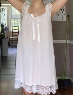 Gown Aesthetic, Cute Nightgowns, Cotton Night Dress, White Nightgown, Night Dress For Women, Dress Aesthetic, Cute Summer Outfits, Dream Clothes