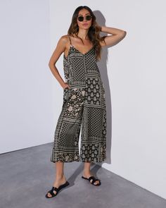 Rhapsody Printed Pocketed Boho Jumpsuit Boho Jumpsuit, Boho Paisley, Vici Collection, Draped Midi Dresses, Presidents Day Sale, Select Shop, Black Jumpsuit, Midi Dresses, Trending Now