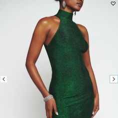 Reformation Argentia Dress In Emerald Sparkle, Size S. Never Worn, Only Tried On. Stunning Dress For Christmas And New Years Parties, Extremely Flattering. Only Selling Because I'm Trying To Downsize My Closet. Dress For Christmas, Reformation Dresses, Green Emerald, New Years Party, Christmas Dress, Stunning Dresses, Christmas And New Year, Emerald Green, Emerald