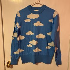 #ad Great Shopping NEW joanie clothing blue cloud sweater US small UK medium, Fashion Women's Sweaters Light Blue Cozy Cotton Sweater, Cute Light Blue Long Sleeve Sweater, Cozy Light Blue Cotton Sweater, Cute Blue Long Sleeve Sweater, Cute Blue Knit Sweater, Cozy Blue Long Sleeve Sweater, Cozy Light Blue Long Sleeve Sweater, Cute Blue Knit Tops, Cute Blue Sweater For Fall