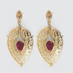 ⚫ This Earrings made with ruby & diamonds in 14k yellow gold, 925 sterling silver,⚫ Pave Diamond Gemstone Earrings 925 Sterling Silver Jewelry.⚫ Gemstone Earrings, Diamond Earrings , Silver Earrings , Everyday Jewelry⚫ Special customize for Mother's day, Anniversary, Birthday Gift, Valentine, Christmas. ⚫ Item Details:Gross Weight:12.64 Grams14k Yellow Gold Weight:0.322 Grams925 Sterling Silver Weight:10.42 GramsDiamond Weight:0.89 CaratsGemstone Weight:8.6 CaratsItem Size: 57 x 27 mmItem SK Luxury Pierced Chandelier Earrings For Anniversary, Luxury Hand Set Yellow Gold Earrings, Formal Yellow Gold Chandelier Earrings With Intricate Design, Opulent Hallmarked Wedding Jewelry, Luxury Yellow Gold Teardrop Chandelier Earrings, Luxury Pierced Chandelier Earrings For Formal Events, Elegant Gold Plated Linear Earrings For Anniversary, Luxury Yellow Gold Chandelier Earrings For Anniversary, Elegant Gold Plated Chandelier Earrings