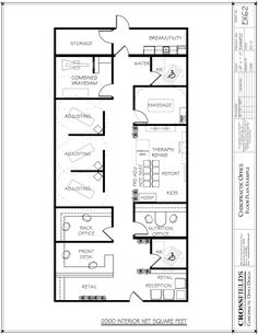 the floor plan for an office