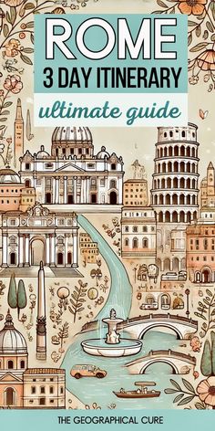 Pinterest pin graphic for 3 days in Rome itinerary