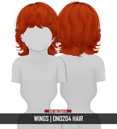 two women with red hair are facing each other and the words wings on their chest