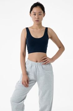 8383 - Cotton Spandex Tank Crop Top                    – Los Angeles Apparel