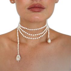 Luxury Bridal Pearl Necklace With Pearl Drop, Luxury Pearl Lariat Necklace, Pearl Pendant Lariat Backdrop Necklace, Wedding Long Baroque Pearl Necklace, Pearl Lariat Backdrop Necklace With Pearl Pendant, White Baroque Pearl Lariat Necklace, Luxury Pearl Lariat Jewelry, White Lariat Pearl Necklace, Pearl White Pearl Lariat Necklace