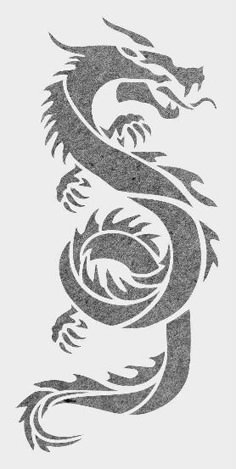 a black and white drawing of a dragon