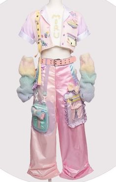 Retro Checkered Outfit, Cake Inspired Outfit, Kandi Core Outfit, Pastel Space Outfit, Kawaii Tomboy Outfit, Kawaii Outfits Male, Popstar Outfits Aesthetic, Draw Your Ocs In This Outfit, Dream Core Clothes