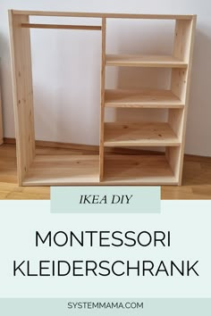 an ikea diy montessori kleiderschrank with text overlay