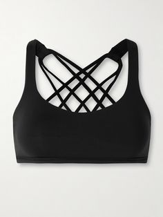 You'll love the open back on lululemon's 'Free To Be Wild' bra when your next yoga session heats up. It's made from stretch-knit with crisscrossing racerback straps, designed for maximum flexibility. Lululemon Fitted Sports Bra For Pilates, Free To Be Bra Lululemon, Lululemon Seamless Sports Bra For Yoga, Lululemon Stretch Sports Bra For Workout, Lululemon Fitted Sports Bra For Workout, Fitted Versatile Lululemon Sports Bra, Versatile Lululemon Sports Bra For Workout, Lululemon Black Activewear For Pilates, Black Lululemon Activewear For Pilates