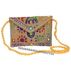 Indian Rajasthani Jaipuri Art Sling Bag Fold Over Clutch Purse With Multiple Colour For Women and Girl Party Wedding Carry. Handicrafts and Jewellery Designer Women Sling Bags, Evening Handbags for women Best for gifting, Diwali Gift, Wedding Favors, Indian Sling bags. SURPRISE GIFT: You may get a free surprise gift parcel from us. Pack of - Assorted Colors bags. * Material: polyester Embroidered fabric (Both Side Work) * Size : 23x18 Inches * Type: Casual, Ethnic, traditional, wedding, embroidery * This Sling bag is a good match with both Indian and western outfits and are superb for wedding and festive parties * This is enough to keep your accessories and all needed essentials and it can be the best gift for any woman. * Use on wedding, party or other famliy functions, dandiya, tradition Traditional Gota Work Bags, Multicolor Handwork Bags For Diwali, Multicolor Handcrafted Bag For Diwali, Festive Multicolor Bags With Dori Work, Gift Bags With Dori Work, Multicolor Rectangular Bag With Dori Work, Gift Bags With Motifs, Multicolor Zari Work Bags For Gifts, Handmade Bags For Navratri