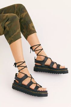 Dr. Martens Nartilla Flatform Sandals | Free People Doc Martens Outfit Grunge, Dr Martens Nartilla, Doc Martens Outfit Men, Doc Martens Outfit Summer, Black Flatform Sandals, Red Doc Martens, Doc Martens Outfits, Galaxy Converse, Galaxy Vans