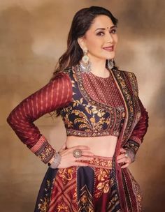 20 Beautiful Full-Sleeve Blouse Designs Inspired By B-Town Divas: From Pearl To Mirror-Adorned Ones Full Sleeves Blouse Designs, Lengha Blouse Designs, Movie Icon, Long Blouse Designs, Blouse Designs High Neck, Corner Wardrobe, Happy Dresses, Choli Blouse, Full Sleeve Blouse