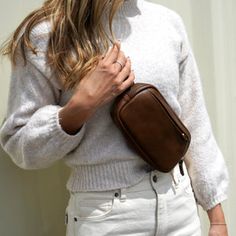 Leather Belt Bag | The Indie | Andar Graduation Gifts For Sister, Leather Belt Bag, Best Friend Birthday, Merlot, Baby Wearing, To Miss, Hands Free, Male Model, Sling Bag