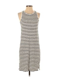 Gap Casual Dress Size: X-Small Ivory Dresses - used. 100% COTTON, Boatneck, Stripes, Knee Length, Sleeveless | Gap Casual Dress: Ivory Stripes Dresses - Used - Size X-Small Casual Gap Maxi Dress, Chic Sleeveless Gap Maxi Dress, Chic Sleeveless Maxi Dress By Gap, Gap Summer Midi Dress, Gap Casual Maxi Dress, Gap Knee-length Midi Dress For Daywear, Gap Summer Midi Dress For Daywear, Gap Midi Dress For Summer Daywear, Chic Summer Gap Midi Dress