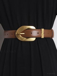 Lasaky - Womens Genuine Leather Belt with Stylish Oversized Metal Buckle Leather Belts For Women, Luxury Belt, Party Pattern, Womens Leather Belt, Vintage Leather Belts, Caramel Coffee, Coffee Black, Corset Belt, Cow Skin