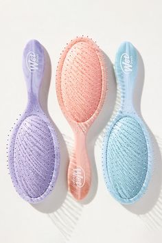 Highlights: Ultra-soft IntelliFlex® bristles Gentle on hair and scalp Great for wet or dry hair Full Ingredients: Nylon, plastic Dimensions: 1.5" L, 2.75" W, 10.5" D | Original Detangler Hair Brush by Wet Brush in Pink, Women's, Nylon/Plastic at Anthropologie Wet Hair Brush Pink, Wet Hairbrush, Ballet Fits, Wet Hair Brush, Beauty Basket, Selfie Filters, Best Hair Brush, Hair Brush Set, Teen Christmas Gifts