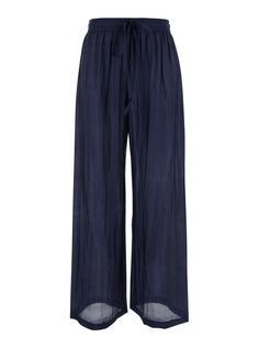 Palazzo pants Adjustable closure with drawstring Elastic waistband Tonal stitching Blue Silk Relaxed fitComposition: 100% Silk Paris Texas, Natural Silk, Pants Design, Blue Silk, Jeans Jumpsuit, Palazzo Pants, Yoga Wear, The Rose, Online Bags