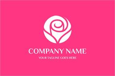 a flower logo on a pink background with the letter c in the middle and an image of