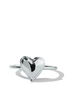 .925 SS Puffy Heart Ring | by Oomiay Plating Techniques, Black Gold Ring, Moonstone Crystal, Puffy Heart, Gold Piece, Gold Collection, Ring Collections, Black Rings, Jewelry Plate