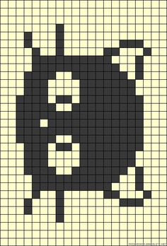 the pixel art is made up of black and white squares, with an image of a cat